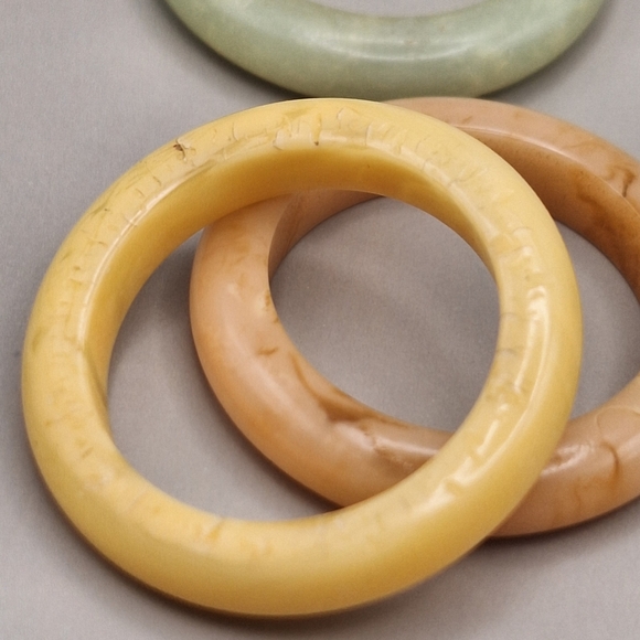 Vintage Avon Color Go Round Interchangeable Lucite Band Ring Full Set –Sz 7- 70s - Picture 5 of 16